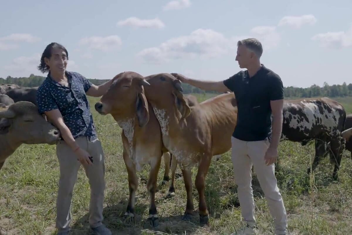 Sayer Ji and Dr. Joel Bohemier at the farm
